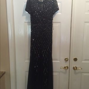 Gorgeous beaded Navy Gown